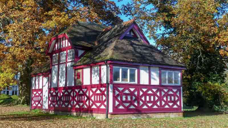 Scenic view of Chorleywood House Estate with gardens, woodland trails, and open parkland.